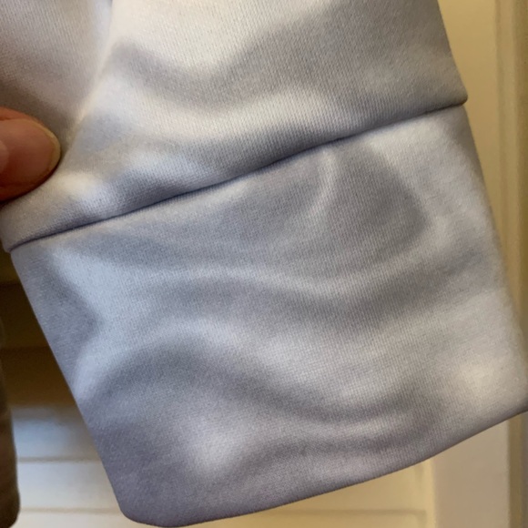 Adidas Kids Swirl Hoodie - Light Gray with Pink Logo - Picture 4 of 6